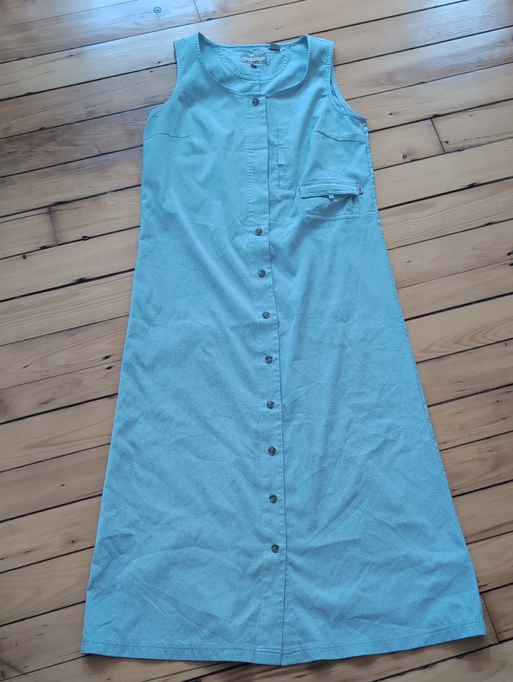 Royal Robbins Light Blue Textured Dress Sz Small.